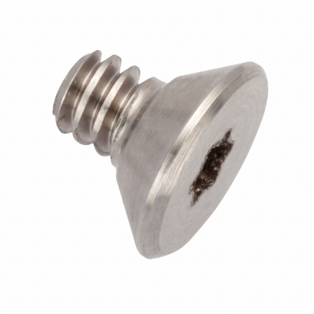 Socket Head Cap Screw: #4-40 Thread Size, 3/16 in Lg, Flat, Plain, Stainless Steel, A286, T8 Drive