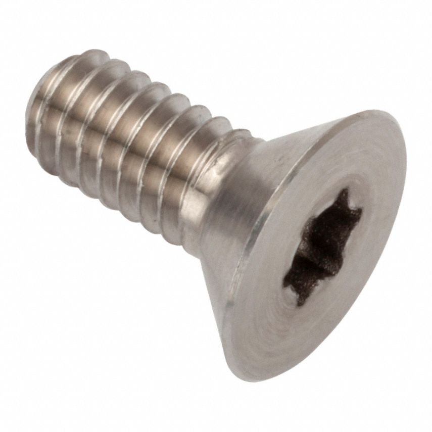 Socket Head Cap Screw: #8-32 Thread Size, 3/8 in Lg, Flat, Plain, Stainless Steel, A286, T20 Drive