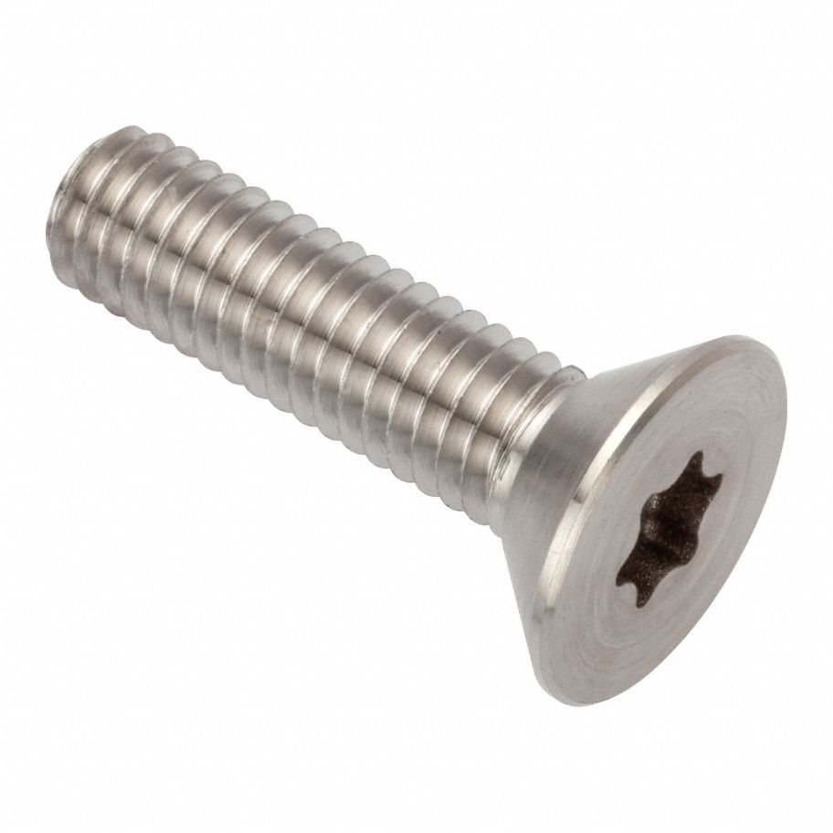 Socket Head Cap Screw: #10-32 Thread Size, 3/4 in Lg, Flat, Plain, Stainless Steel, A286, T25 Drive