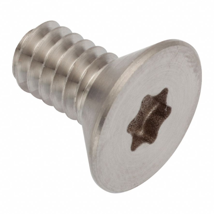 Socket Head Cap Screw: 1/4"-20 Thread Size, 1/2 in Lg, Flat, Plain, Stainless Steel, A286, T30 Drive