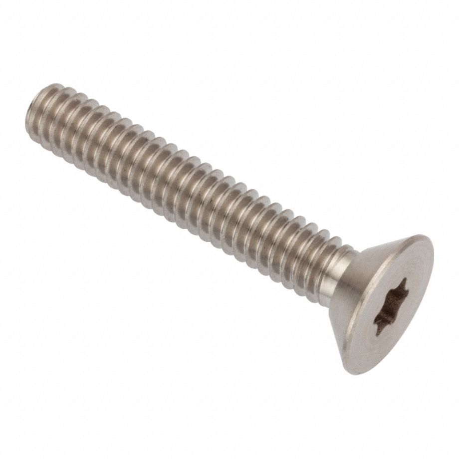 Socket Head Cap Screw: 1/4"-20 Thread Size, 1 1/2 in Lg, Flat, Plain, Stainless Steel, A286