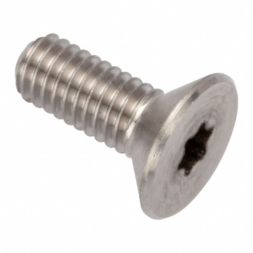 Socket Head Cap Screw: M3x0.50 Thread Size, 8 mm Lg, Flat, Plain, Stainless Steel, A286, T8 Drive