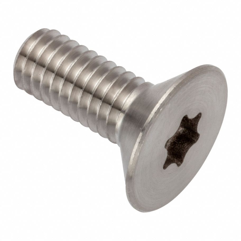 Socket Head Cap Screw: M6x1.00 Thread Size, 16 mm Lg, Flat, Plain, Stainless Steel, A286, T30 Drive