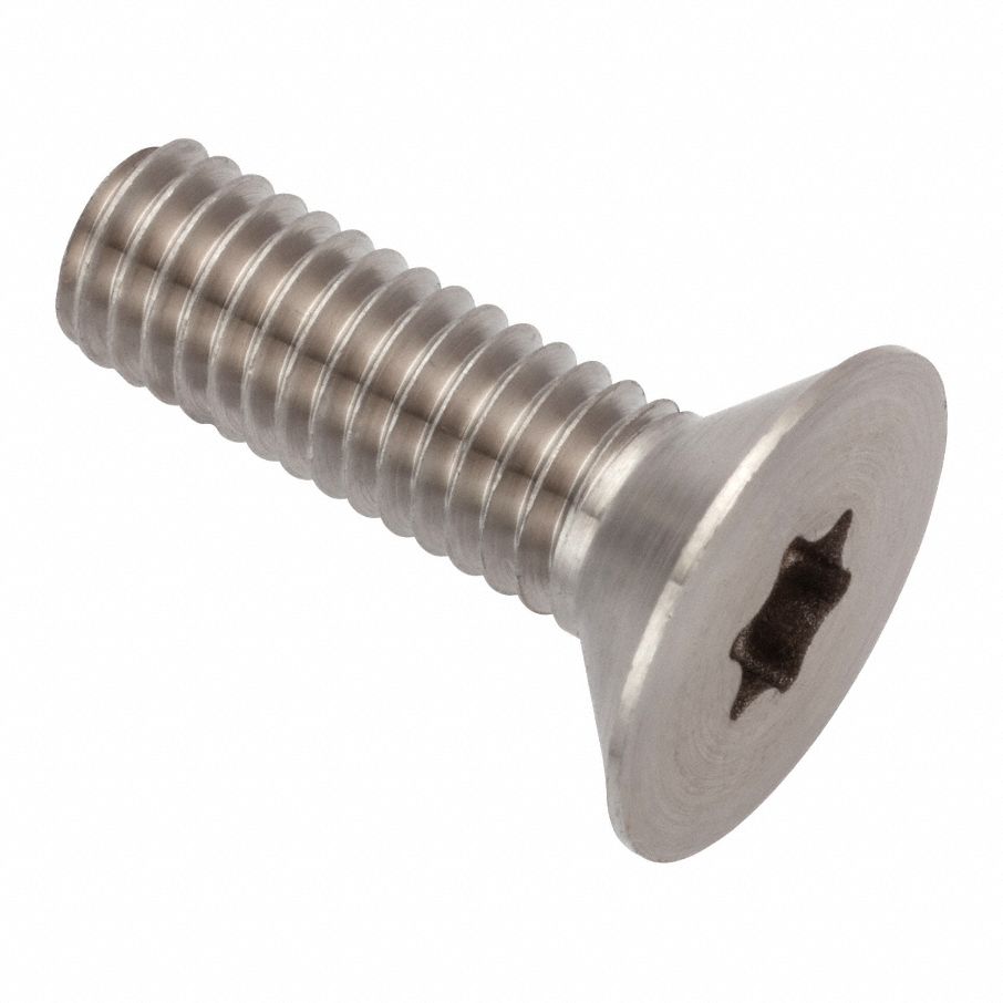 Socket Head Cap Screw: M6x1.00 Thread Size, 20 mm Lg, Flat, Plain, Stainless Steel, A286, T30 Drive