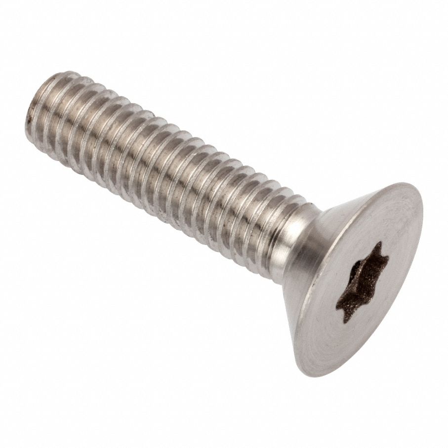 Socket Head Cap Screw: M6x1.00 Thread Size, 25 mm Lg, Flat, Plain, Stainless Steel, A286, T30 Drive