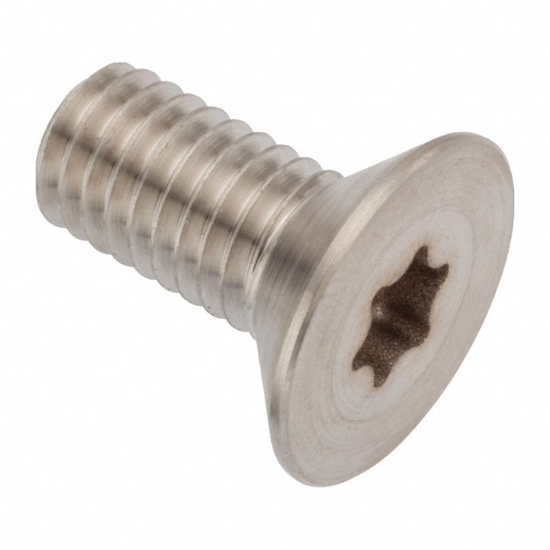 Socket Head Cap Screw: M8x1.25 Thread Size, 16 mm Lg, Flat, Plain, Stainless Steel, A286, T40 Drive