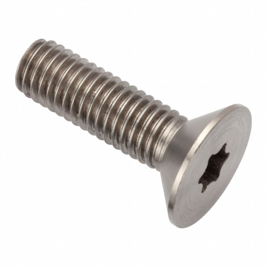 Socket Head Cap Screw: M8x1.25 Thread Size, 30 mm Lg, Flat, Plain, Stainless Steel, A286, T40 Drive