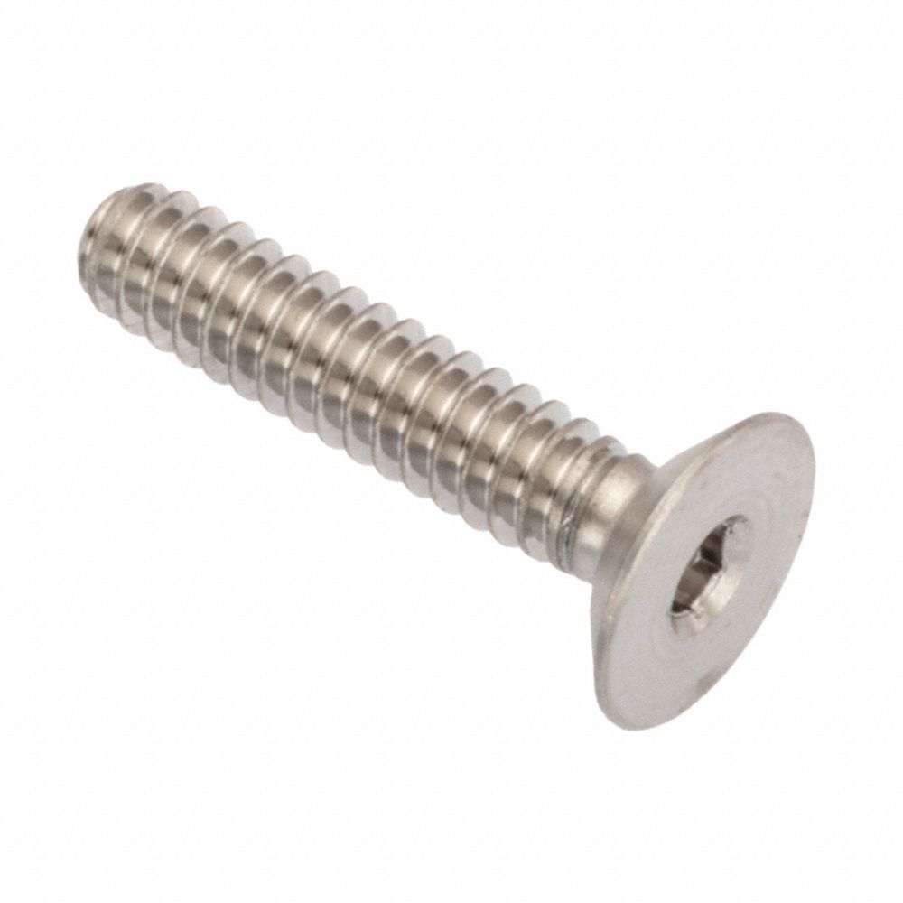 Socket Head Cap Screw: #8-32 Thread Size, 5/8 in Lg, Flat, Plain, Stainless Steel, 18-8