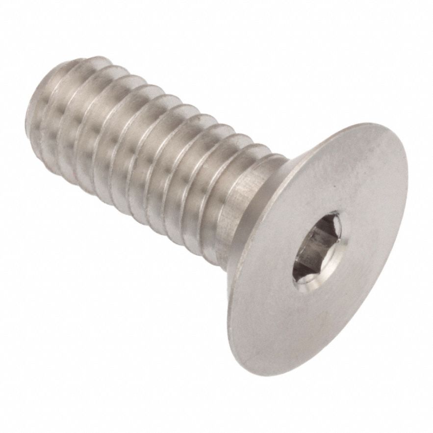 Socket Head Cap Screw: 5/16"-18 Thread Size, 3/4 in Lg, Flat, Plain, Stainless Steel, 18-8
