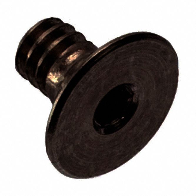 Socket Head Cap Screw: #4-40 Thread Size, 3/16 in Lg, Flat, Black Oxide, Stainless Steel, 316