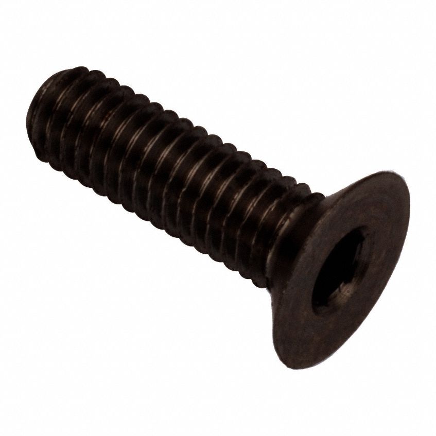 Socket Head Cap Screw: M3x0.50 Thread Size, 10 mm Lg, Flat, Black Oxide, Stainless Steel, 316