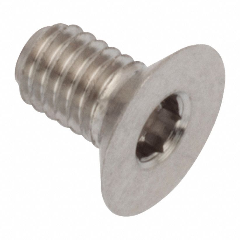 Socket Head Cap Screw: M3x0.50 Thread Size, 5 mm Lg, Flat, Plain, Stainless Steel, 316, 2 mm Drive