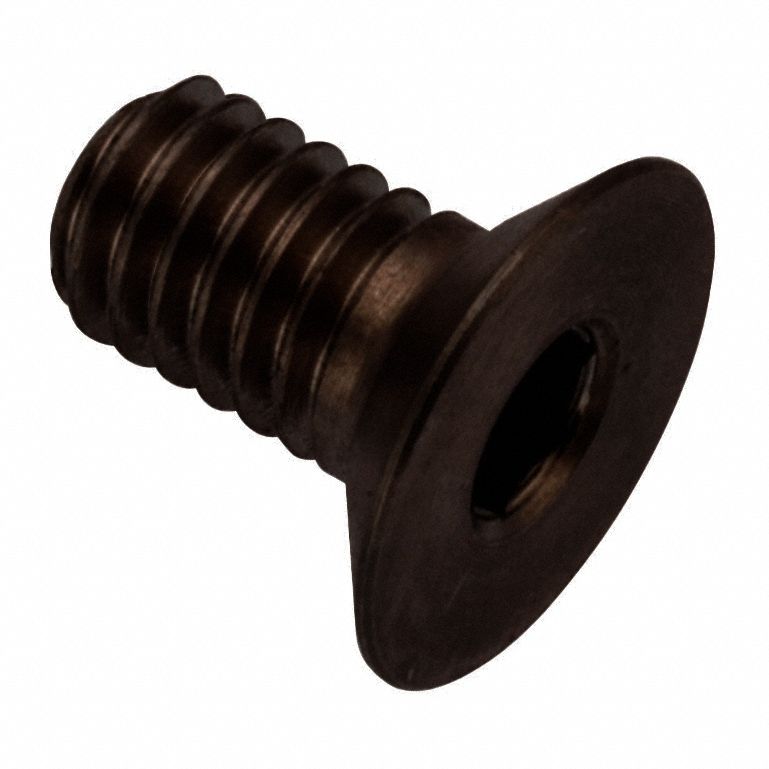 Socket Head Cap Screw: M4x0.70 Thread Size, 6 mm Lg, Flat, Black Oxide, Stainless Steel, 316