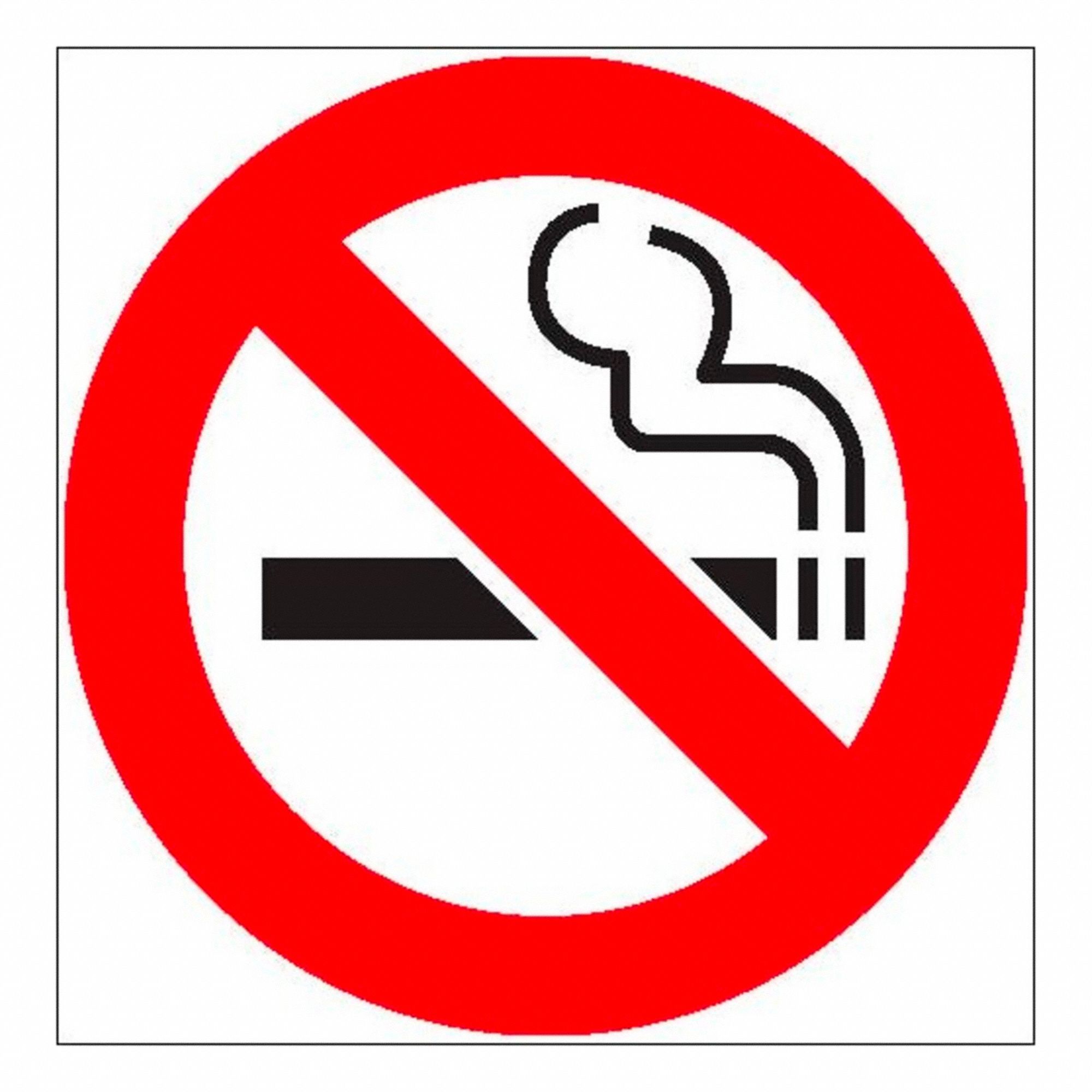 NO SMOKING WINDOW DECAL,SQUARE,4X4