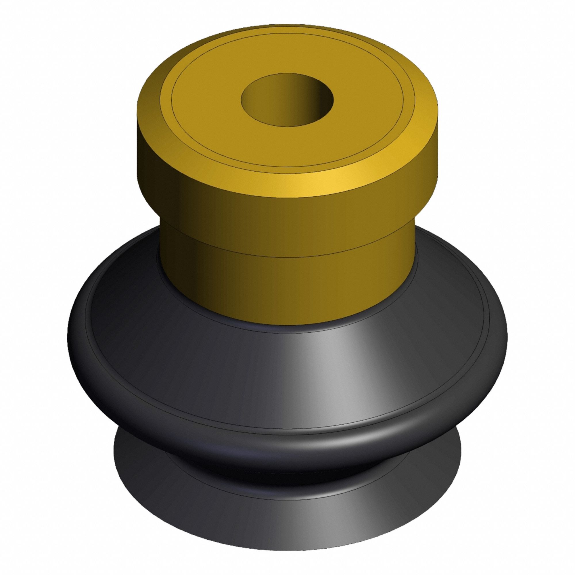 Vacuum Pad: w/o Adapter, 13 mm Pad Dia, Conductive Silicone, 50-70, Black, 18.5 mm Pad Ht