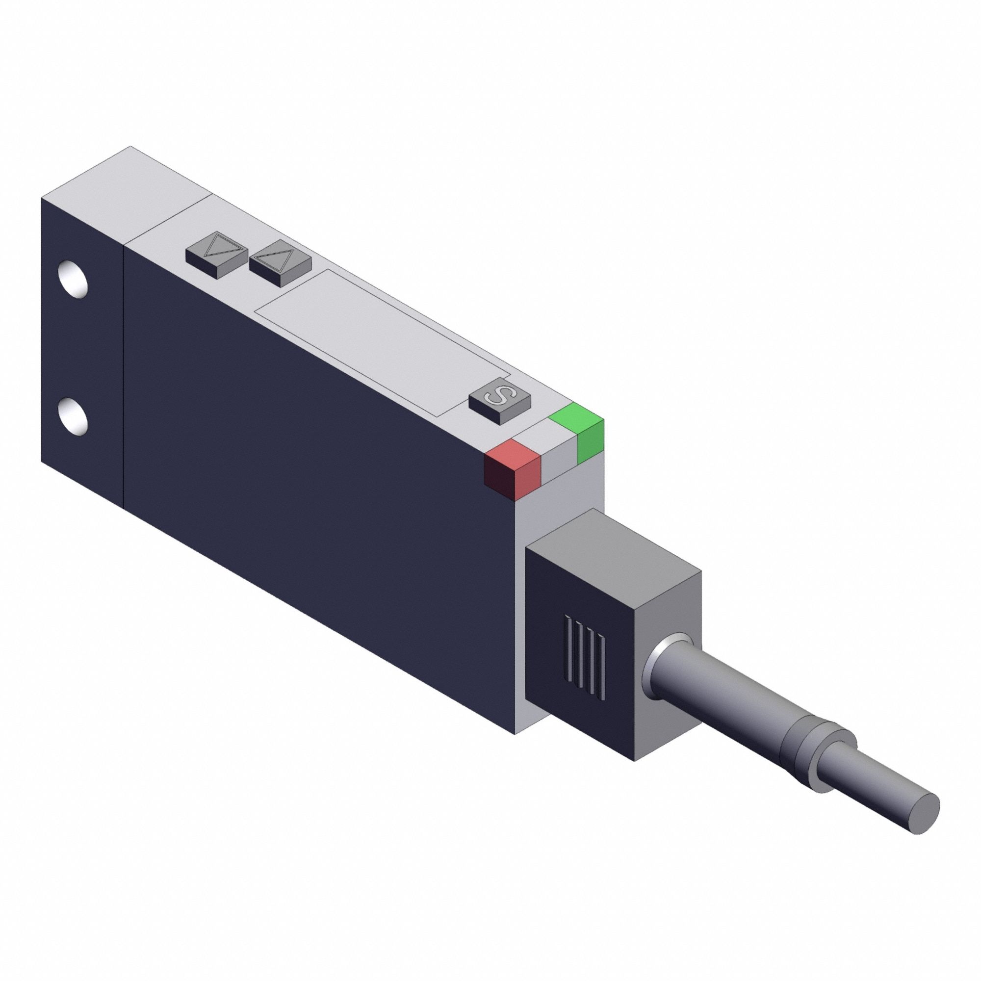 Pressure Switch: 5 mm Port Size, 2 PNP Outputs Open Collector, 12 to 24V DC, -101 kPa to 0 kPa