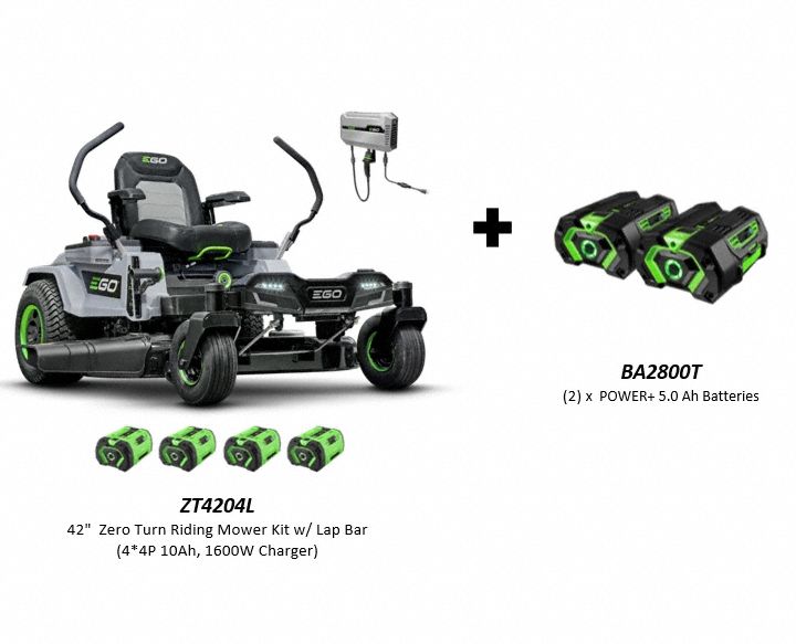 EGO 42 Riding Mower and 2 Batteries