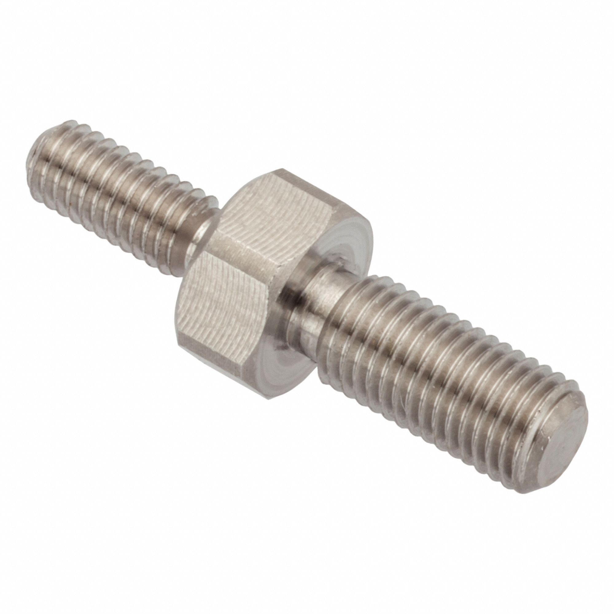 Hex Adapter: Male x Male, Metric to Metric, 18-8, Stainless Steel, Plain, M3x0.50 Thread Sz A, 6g