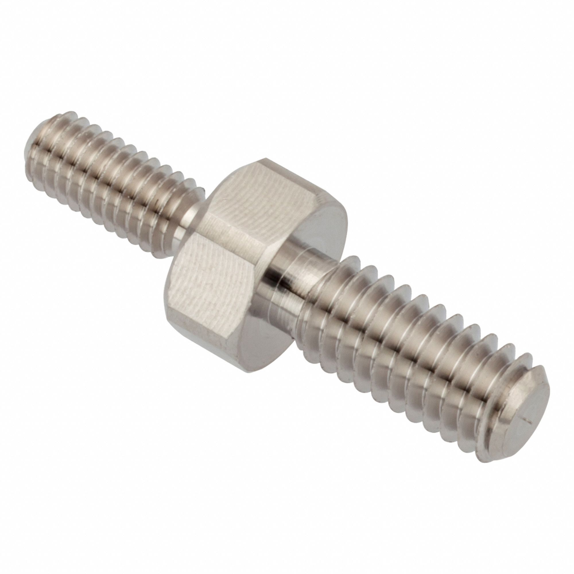 Hex Adapter: Male x Male, Metric to Metric, 316, Stainless Steel, Plain, M4x0.70 Thread Sz A, 6g, 6g