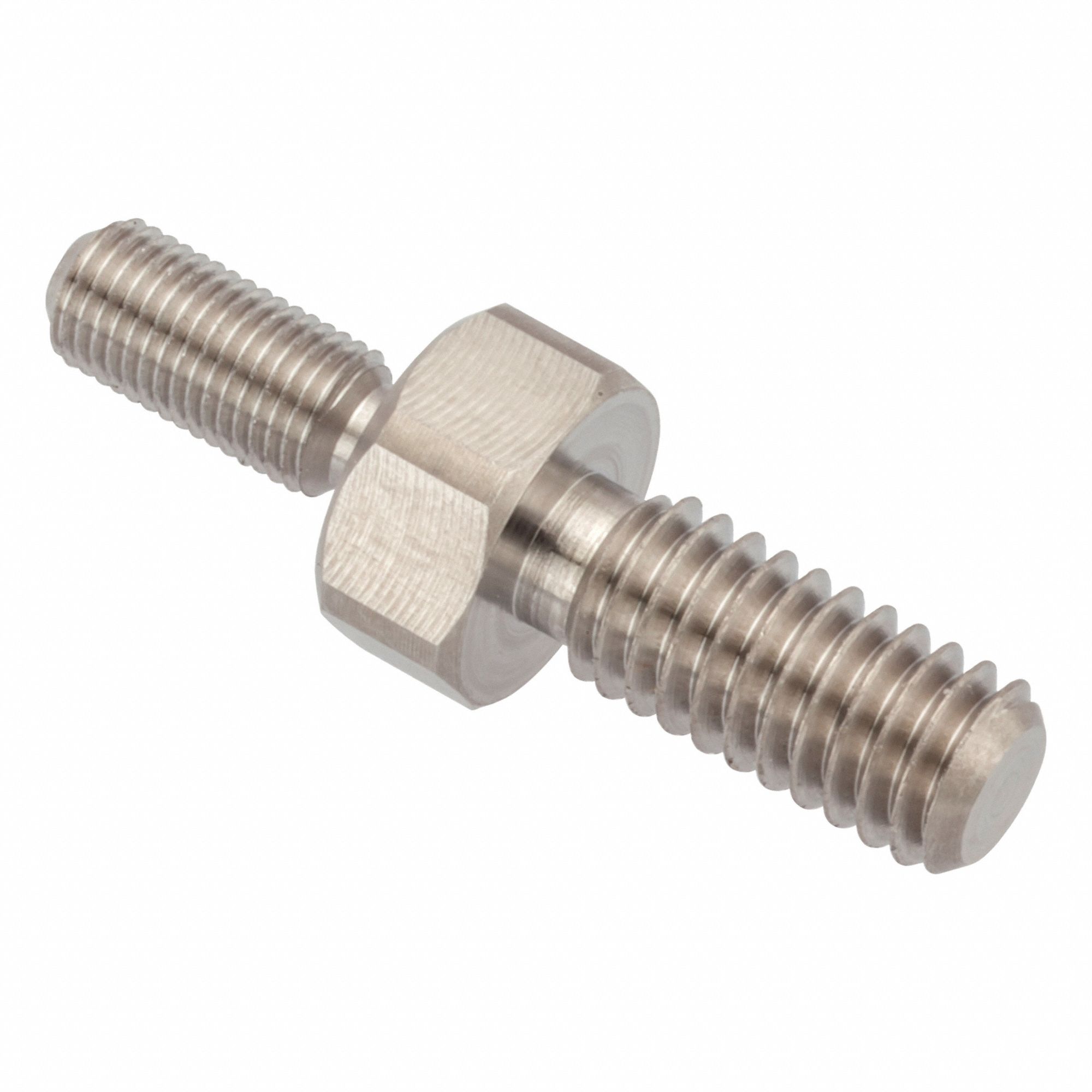 Hex Adapter: Male x Male, Metric to Metric, 18-8, Stainless Steel, Plain, M4x0.70 Thread Sz A, 6g