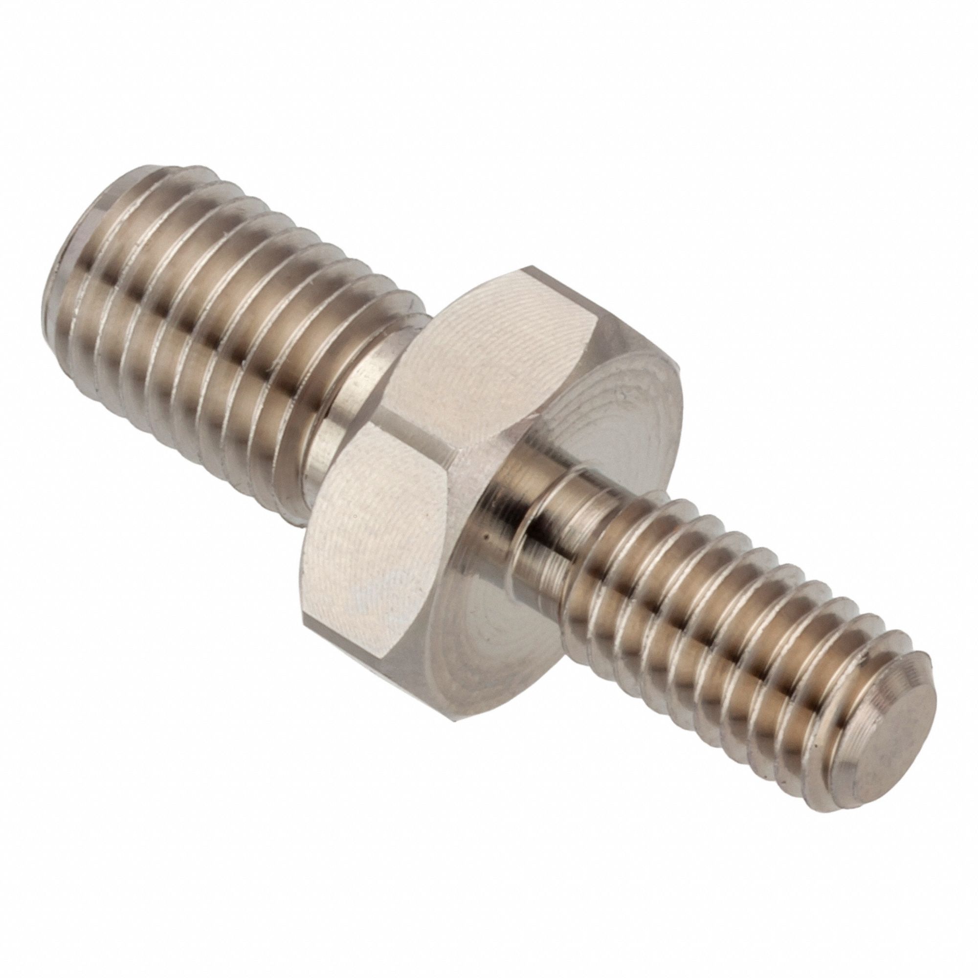 Hex Adapter: Male x Male, Metric to Metric, 18-8, Stainless Steel, Plain, M6x0.75 Thread Sz A, 6g