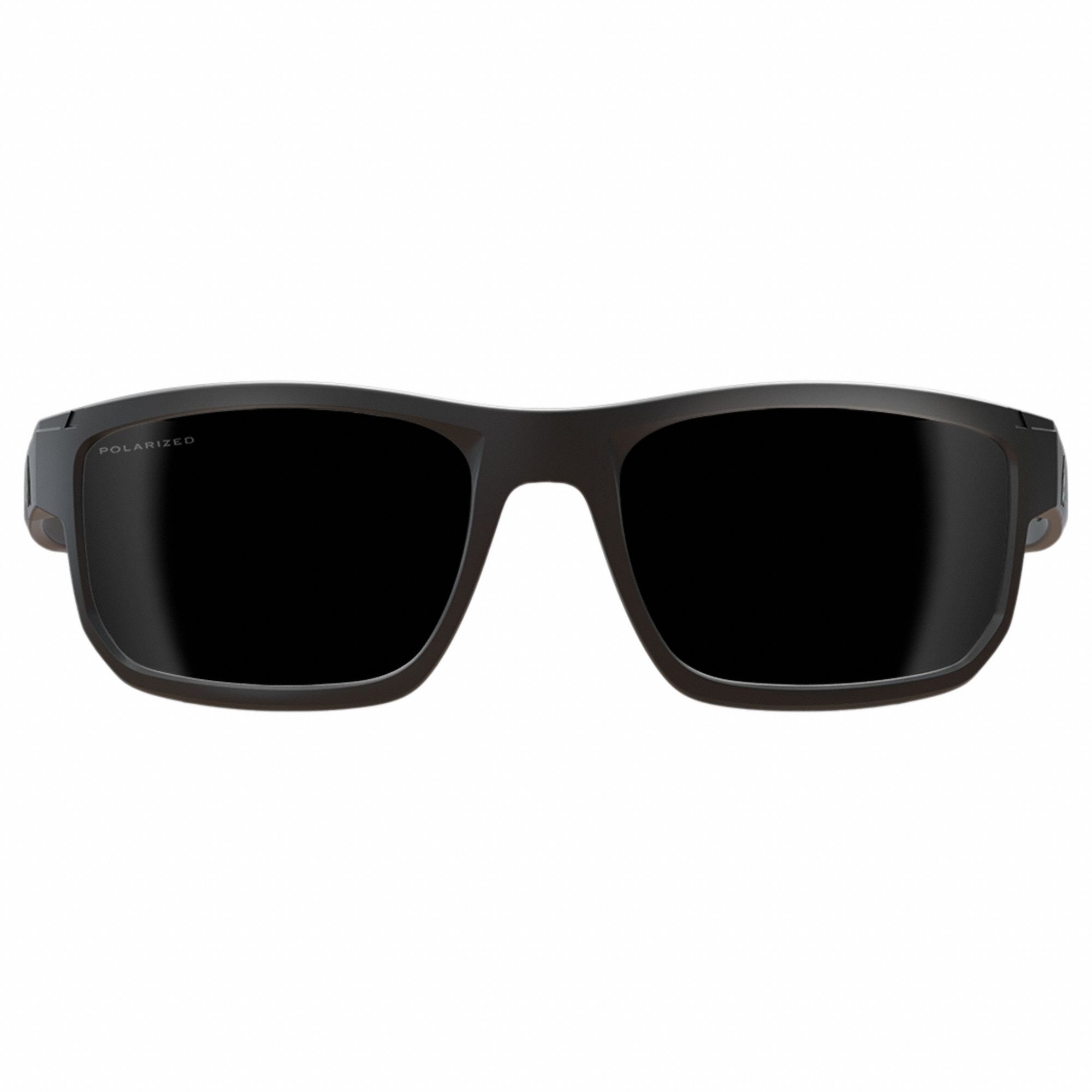 Safety Glasses: Smoke Lens, Full-Frame, Polarized/Vapor Shield, Metal Detectable