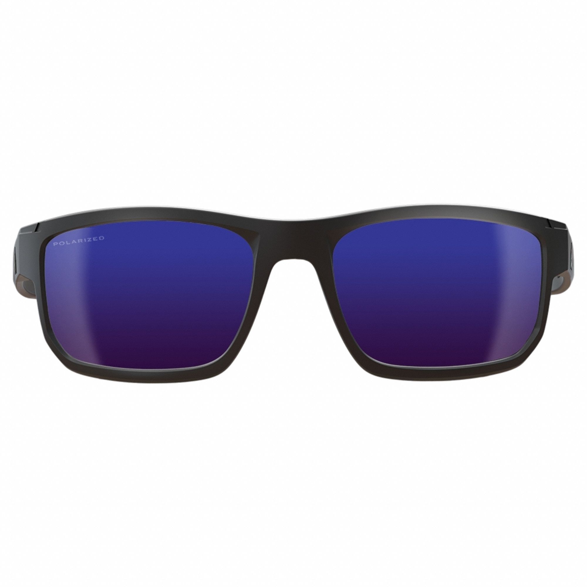 Edge Dakura Polarized Safety Glasses - AP Blue Mirror Lenses, ANSI Z87, Black Frame