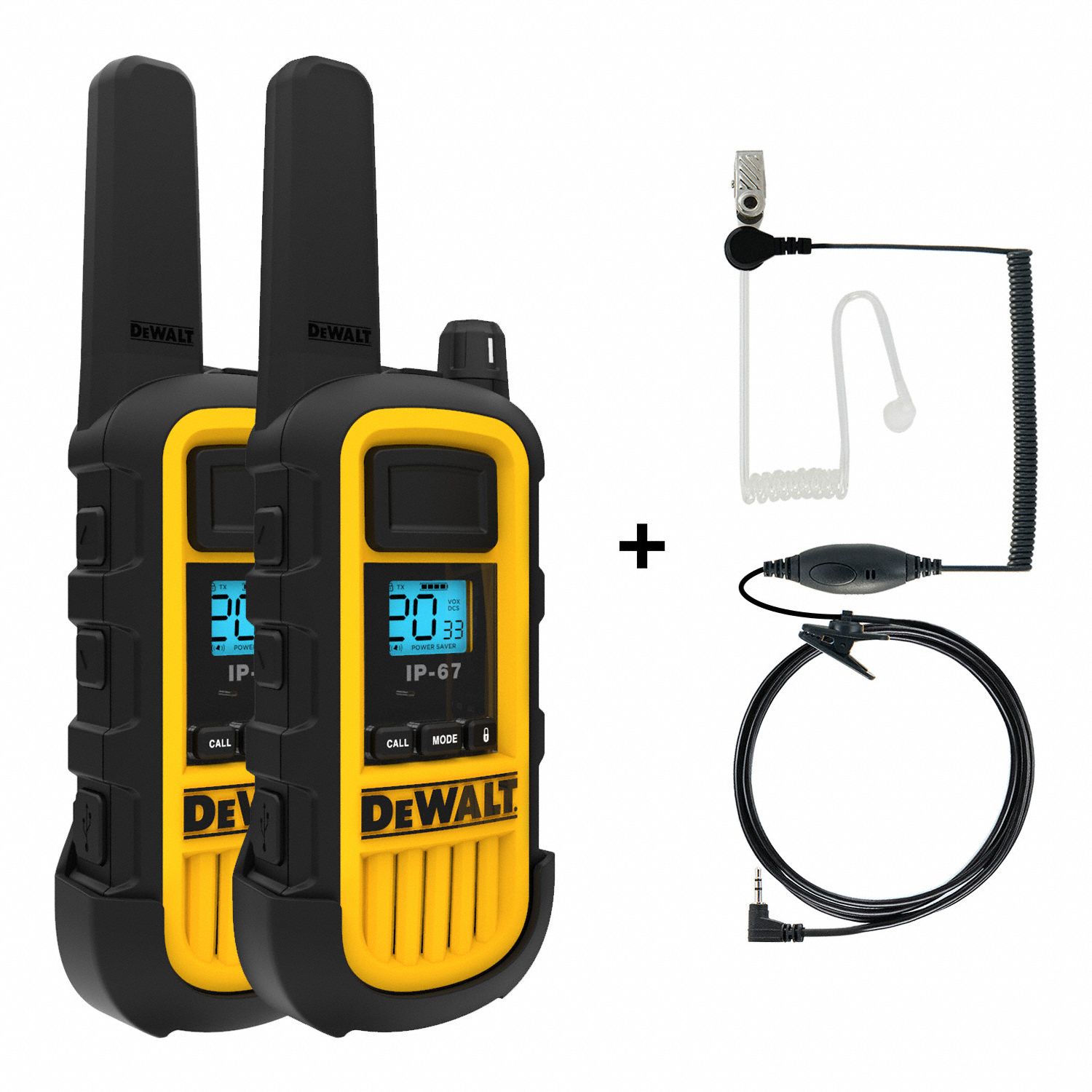 HEAVY DUTY 250K SQ GMRS RADIO W/ HEADSET