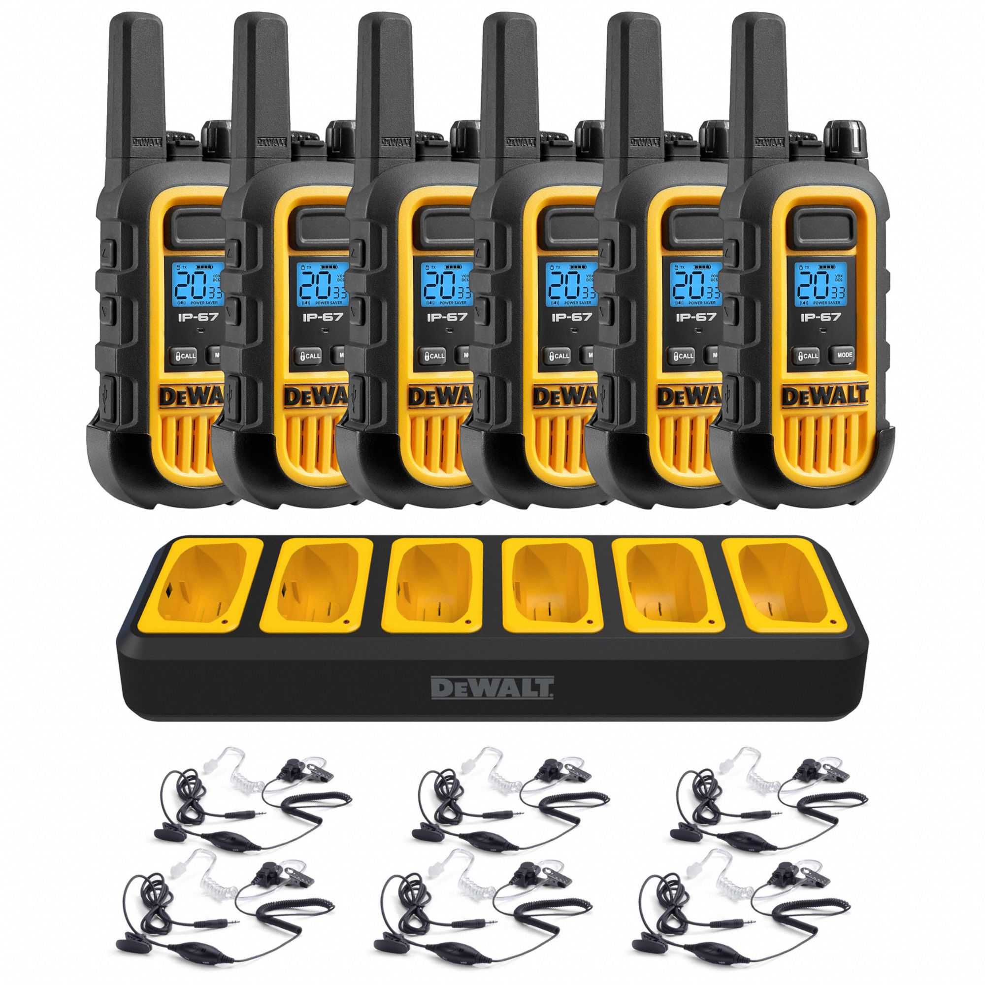 PORTABLE TWO WAY RADIO,RANGE 40 MI,PK6