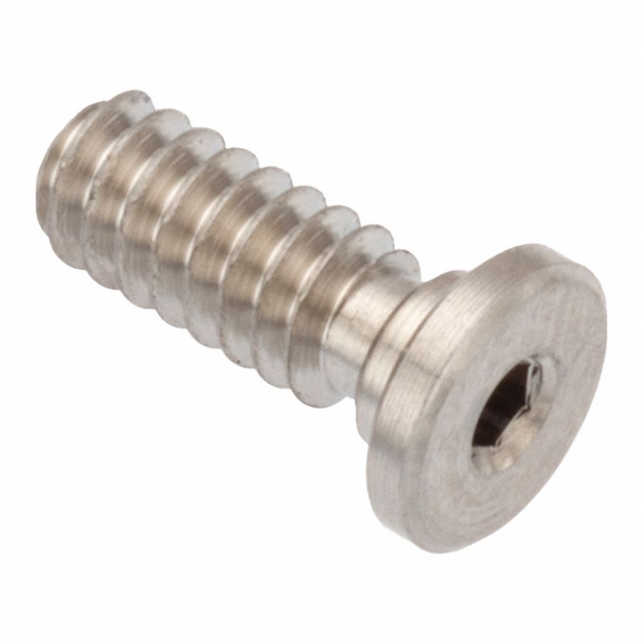 Socket Head Cap Screw: #6-32 Thread Size, 1/4 in Lg, Ultra-Low-Profile Std, Plain, Stainless Steel