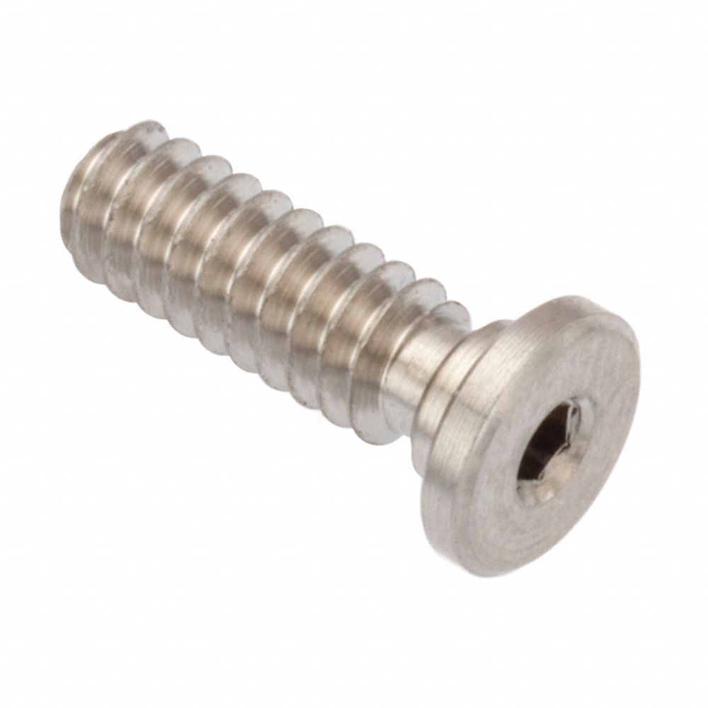 Socket Head Cap Screw: #6-32 Thread Size, 3/8 in Lg, Ultra-Low-Profile Std, Plain, Stainless Steel