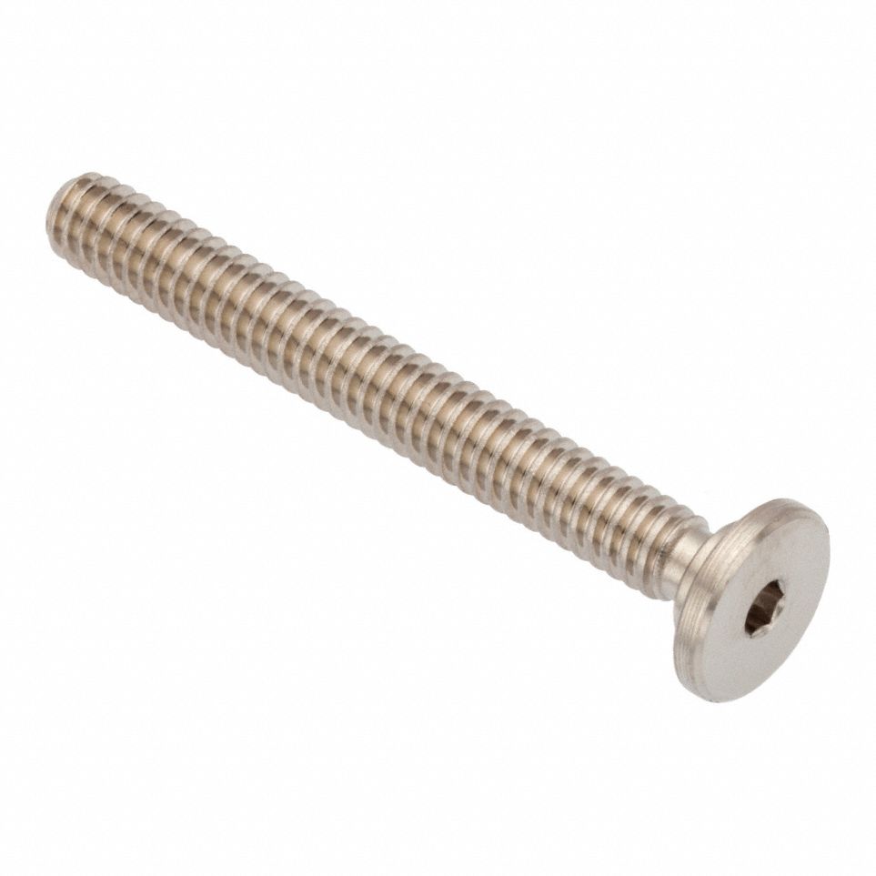 Socket Head Cap Screw: 1/4"-20 Thread Size, 2 in Lg, Ultra-Low-Profile Std, Plain, Stainless Steel