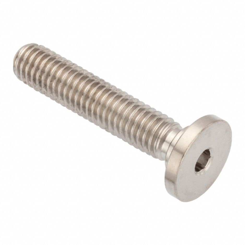 Socket Head Cap Screw: 3/8"-16 Thread Size, 1 3/4 in Lg, Ultra-Low-Profile Std, Plain, 316