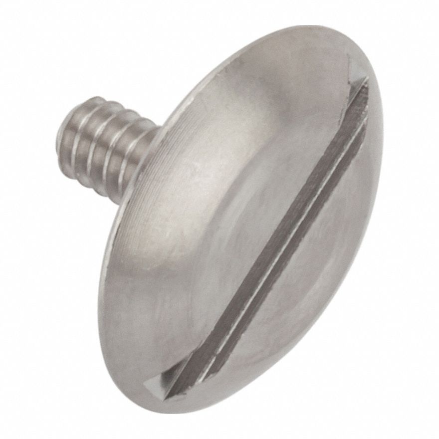 Machine Screw: #4-40 Thread Size, 1/4 in Lg, 18-8, Stainless Steel, Plain, Truss, Slotted