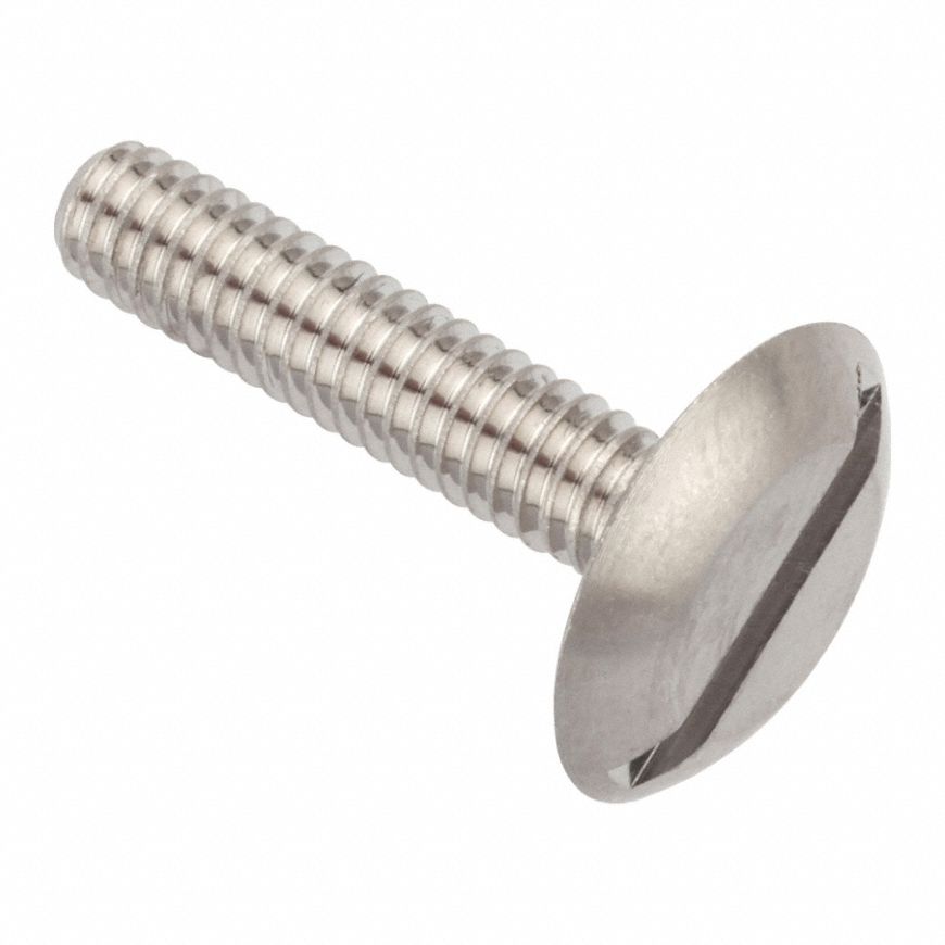 Machine Screw: #8-32 Thread Size, 3/4 in Lg, 18-8, Stainless Steel, Plain, Truss, Slotted