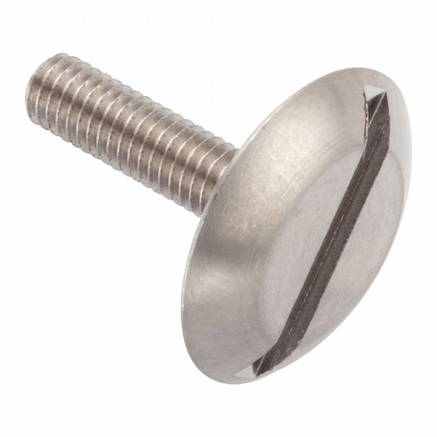 Machine Screw: M3x0.50 Thread Size, 12 mm Lg, 18-8, Stainless Steel, Plain, Truss, Slotted