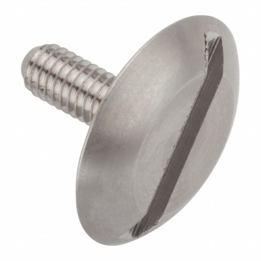 Machine Screw: M3x0.50 Thread Size, 8 mm Lg, 18-8, Stainless Steel, Plain, Truss, Slotted
