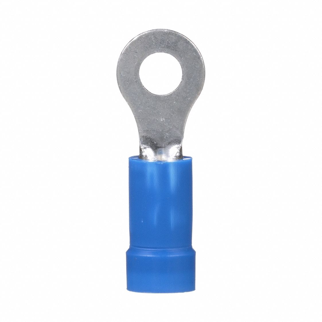 PANDUIT Ring Terminal: Blue, Vinyl Insulation, #6 Stud Size, 16 AWG to 14 AWG Wire Sizes, 600 V (MPN PV14-6R-M). Key specifications — attr1308027: PANDUIT; attr1356513: PV14; attr1356587: Funnel Entry.