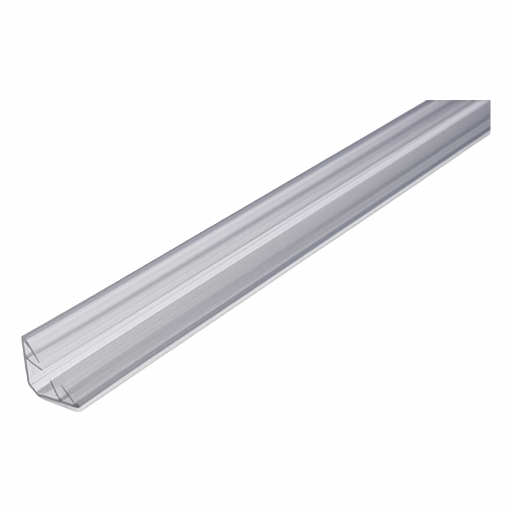 Smoke and Draft Seal: Fin, Self-Adhesive Mounting, Std, Flex Elastomer/Rigid PVC, Clear