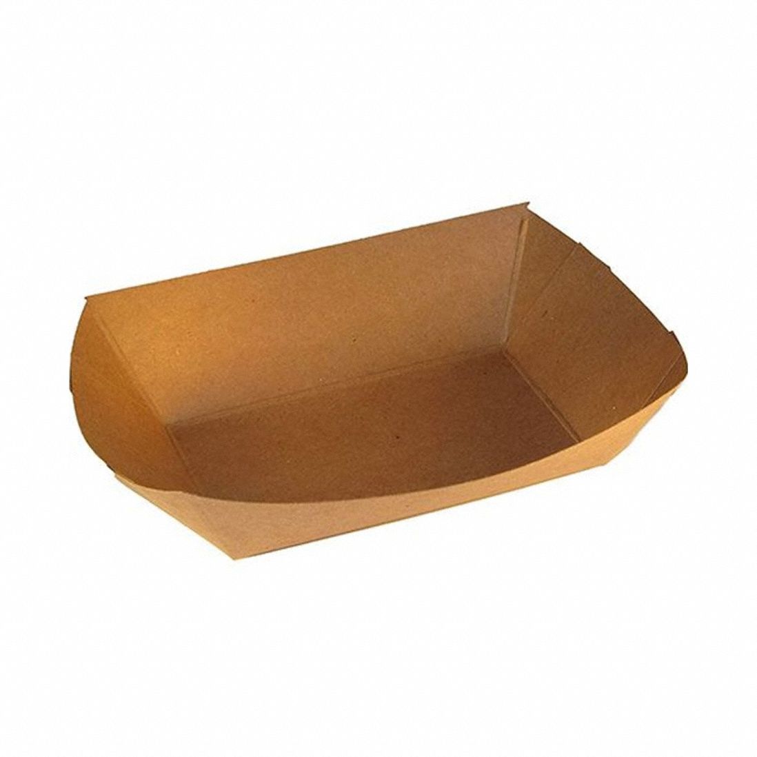 Disposable Carry-Out Food Container: 1 Compartments, 2 1/8 in Ht, Brown, 500 PK