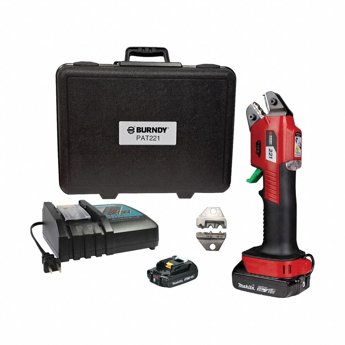 Battery Crimper: 18 V, Die Head, 1 AWG Max Copper, For Interchangeable Dies, Scissor Head