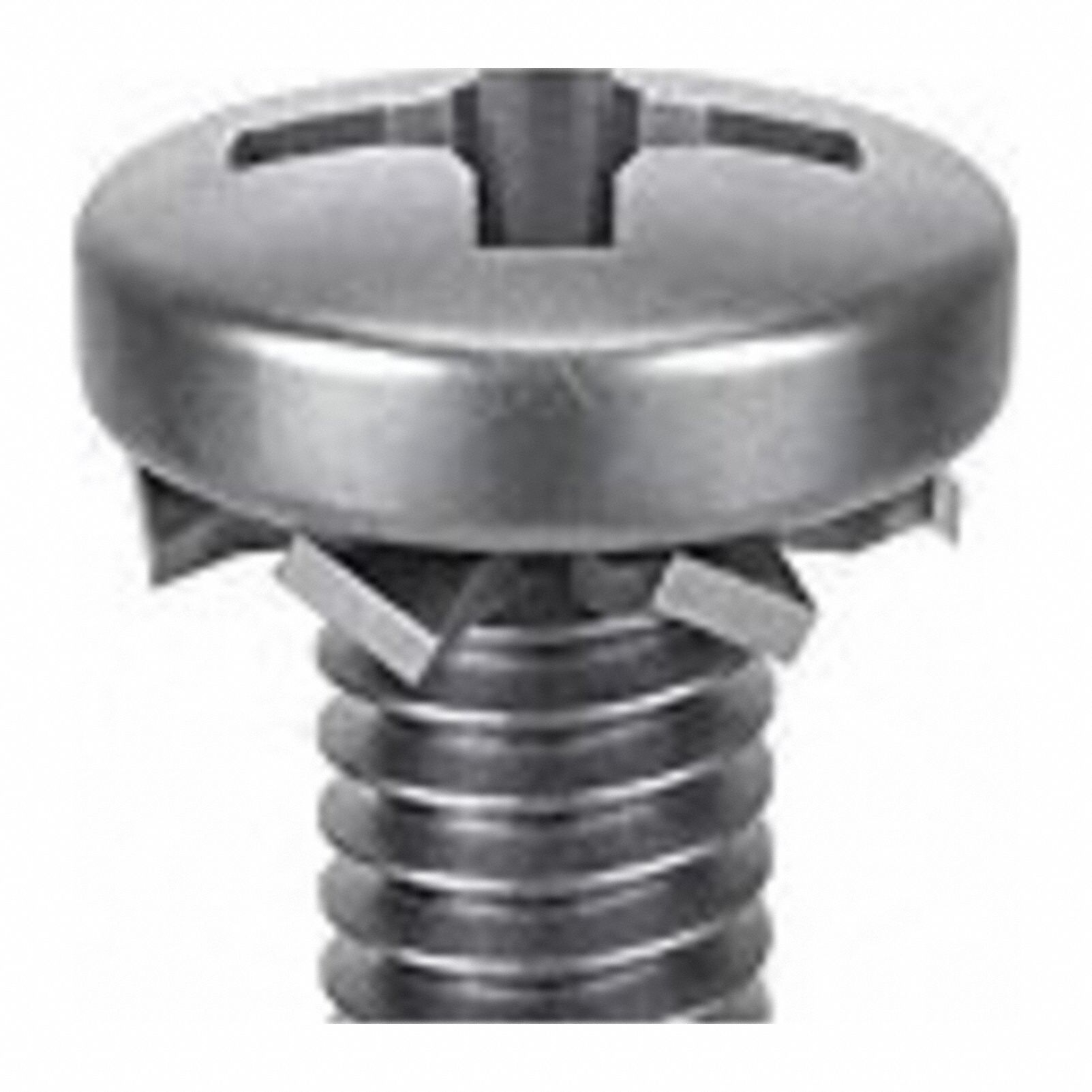 SEMS Screw: External Tooth, M3x0.50 Thread Size, 20 mm Lg, Stainless Steel, Passivated, Pan, 25 PK