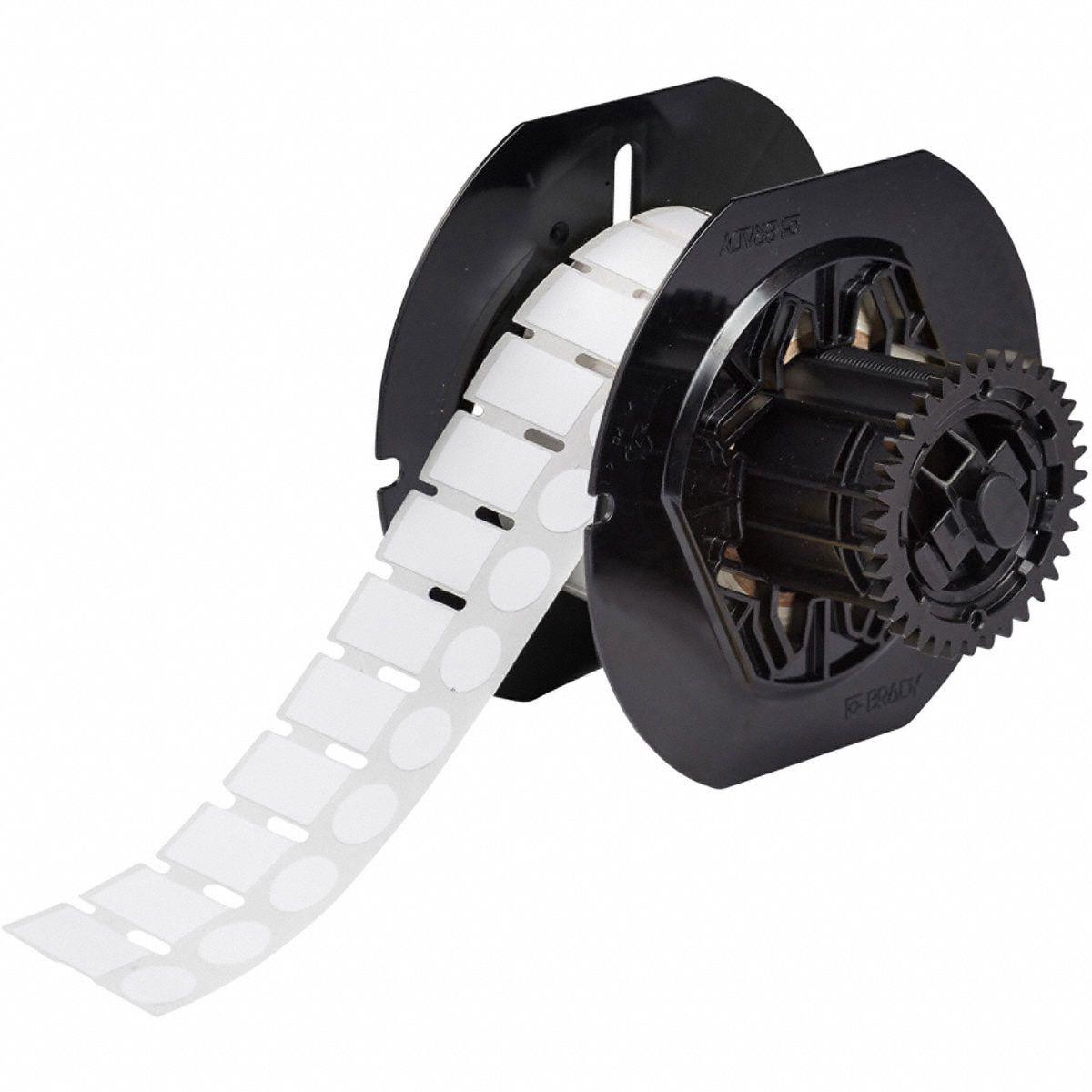 Pre-Cut Label Stock Roll: Rectangle, 1/2 in x 59/64 in, 1/2 in, Cryogenic Autoclavable Nylon, White