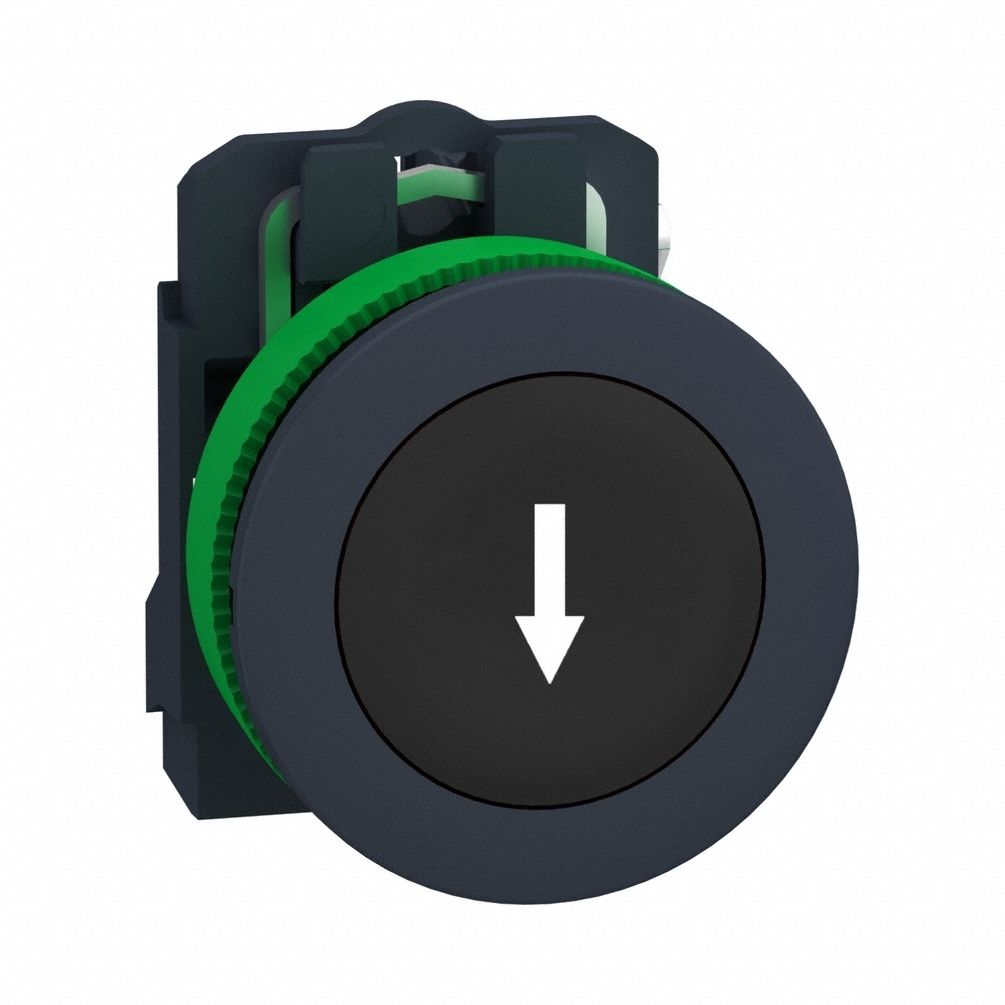 FlushPushButtonOperator, NonIllum, Blk, 1NO