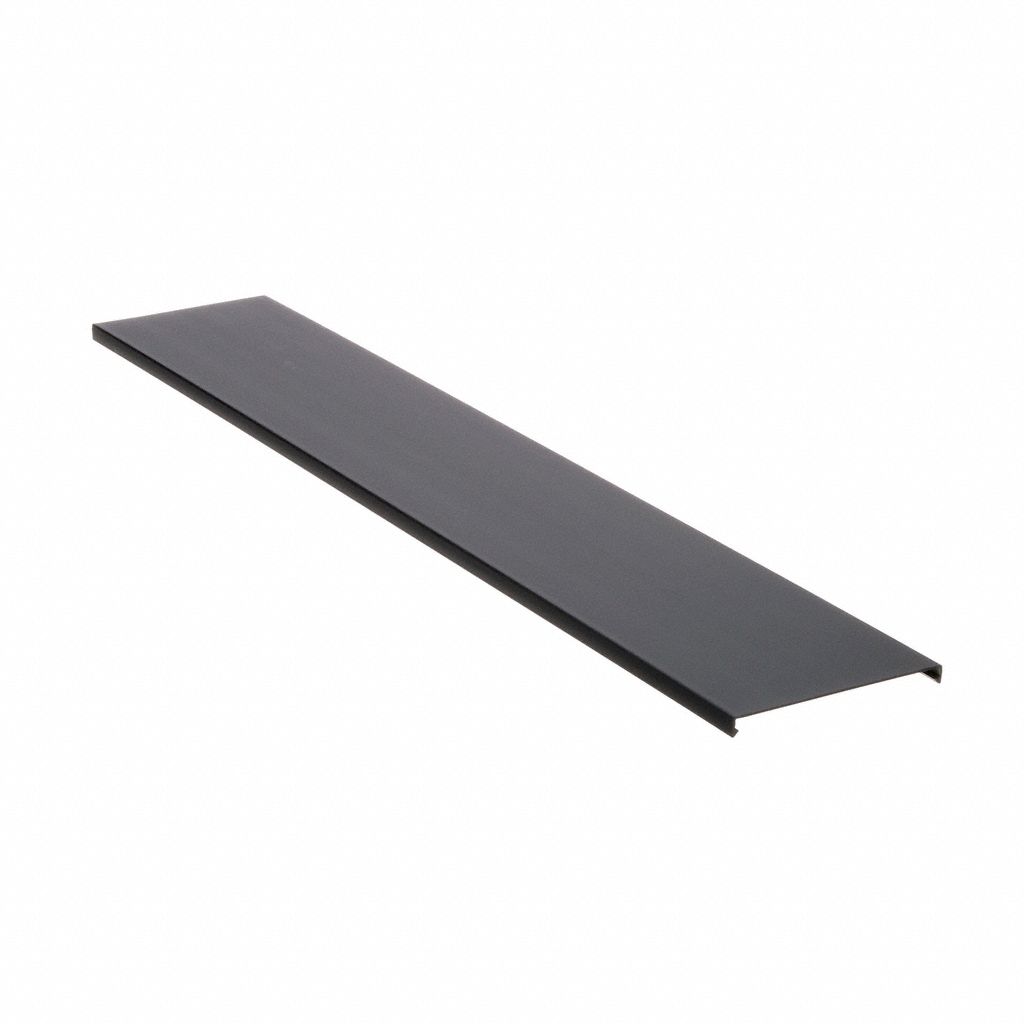 Flush Duct Cover: 4 1/4 in Nom Wd, 3/8 in Nom Ht, PVC, 6 ft Lg, Black (MPN C4BL6). Key specifications — Material (Duct, Divider, Covers): PVC; Item [MERCH]: Wiring Duct Cover; Brand: PANDUIT; Wall Type: Cover; Mounting Style (Ducts): Snap On; Color (Duct, Cover): Black; Compatable Cover Style: Snap - On; Type: Wiring Duct Cover.
