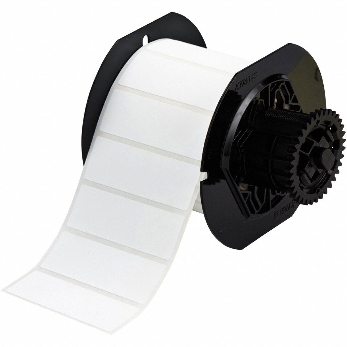 Pre-Cut Label Stock Roll: 1 in x 3 in, Rubber, Aggressive Adhesive/Permanent Adhesive, 1, 500 Labels