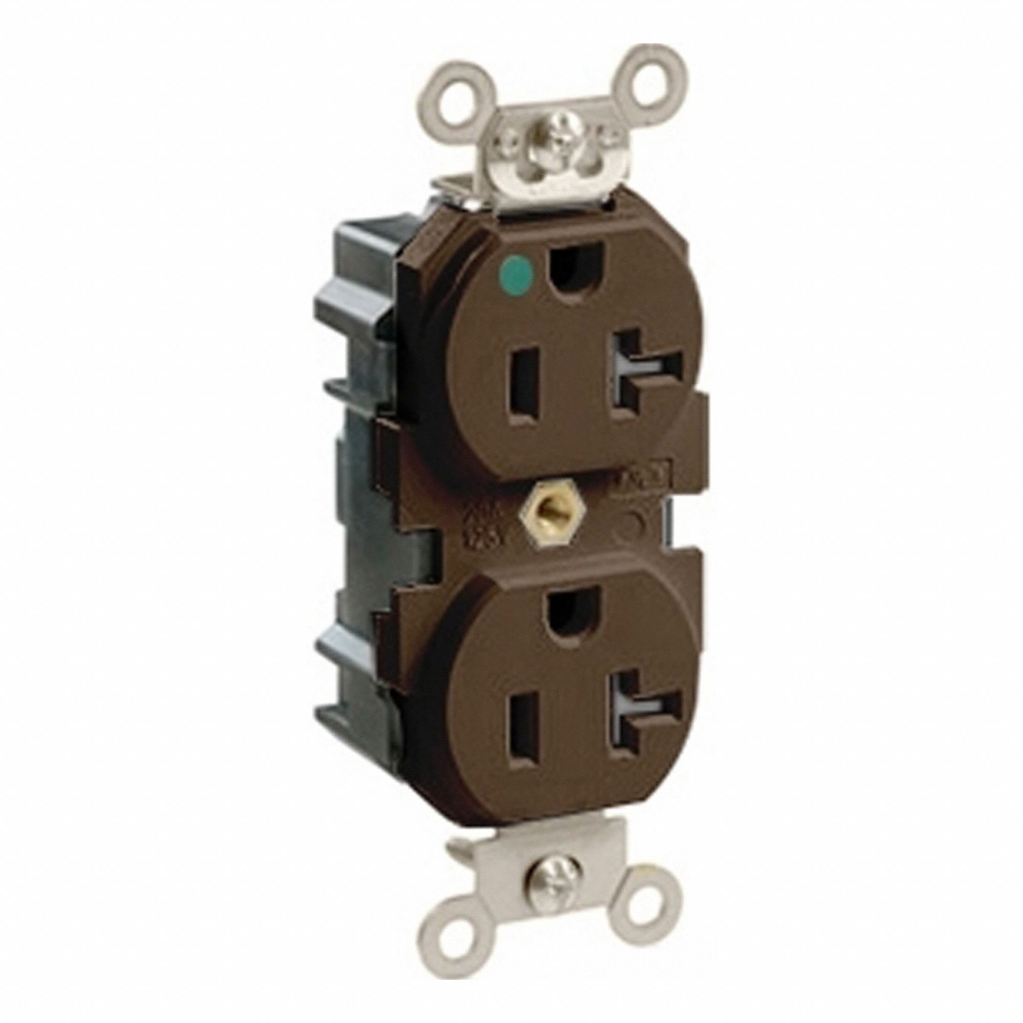 Lev-Lok Dup 20A 125V HG/TR Brn