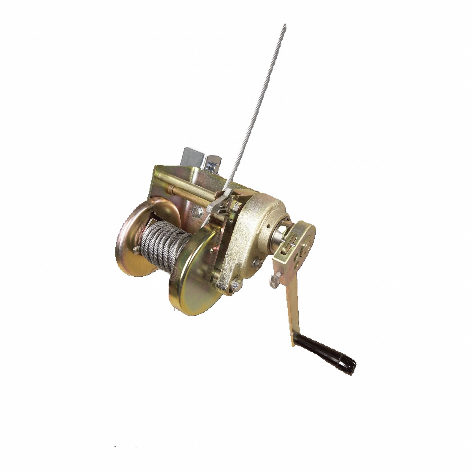Confined Space Winch: 420 lb Winch Wt Cap, 30 ft Cable Lg, Stainless Steel, Snap Hook