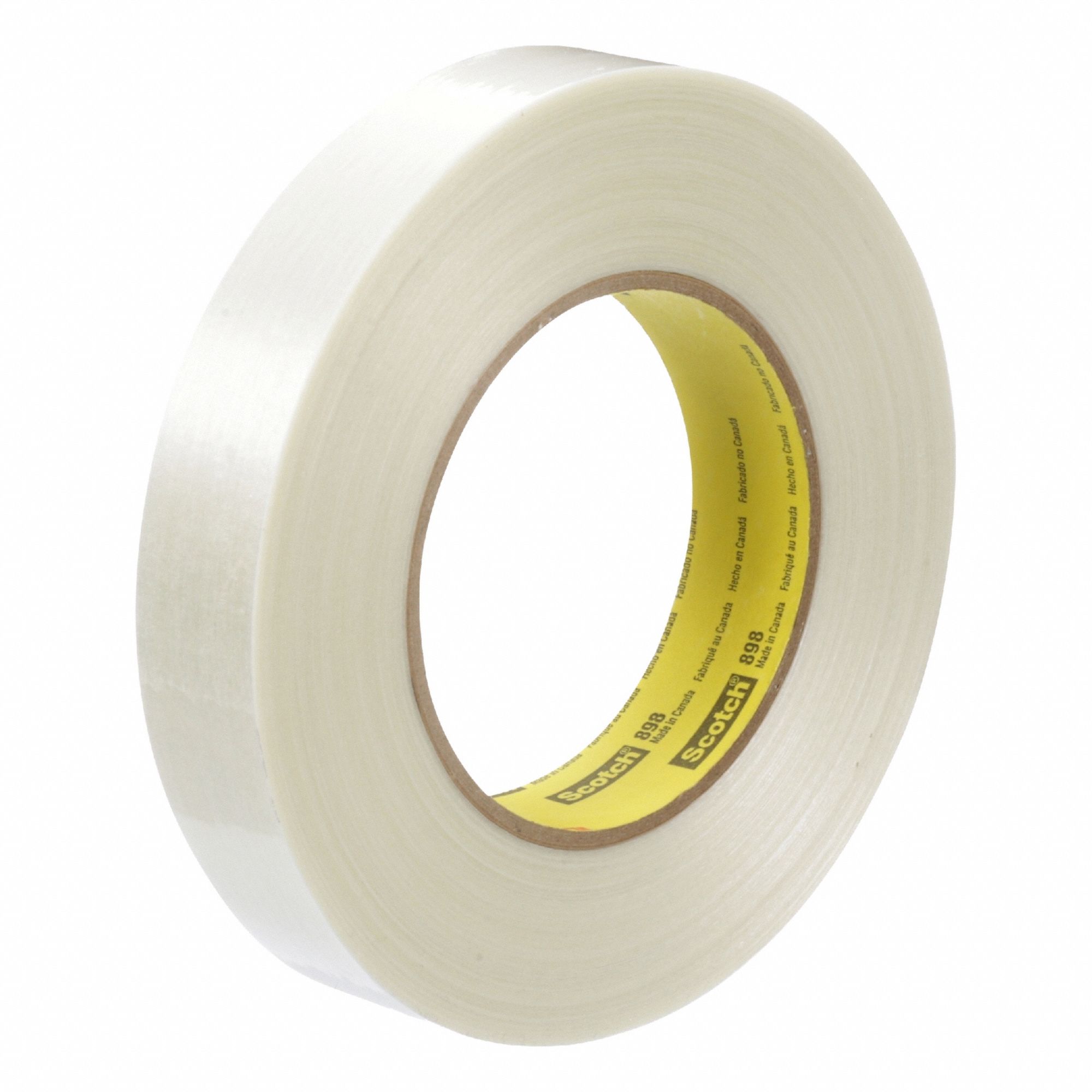 Strapping Tape: 6.6 mil Tape Thick, 1 in x 180 ft, Clear
