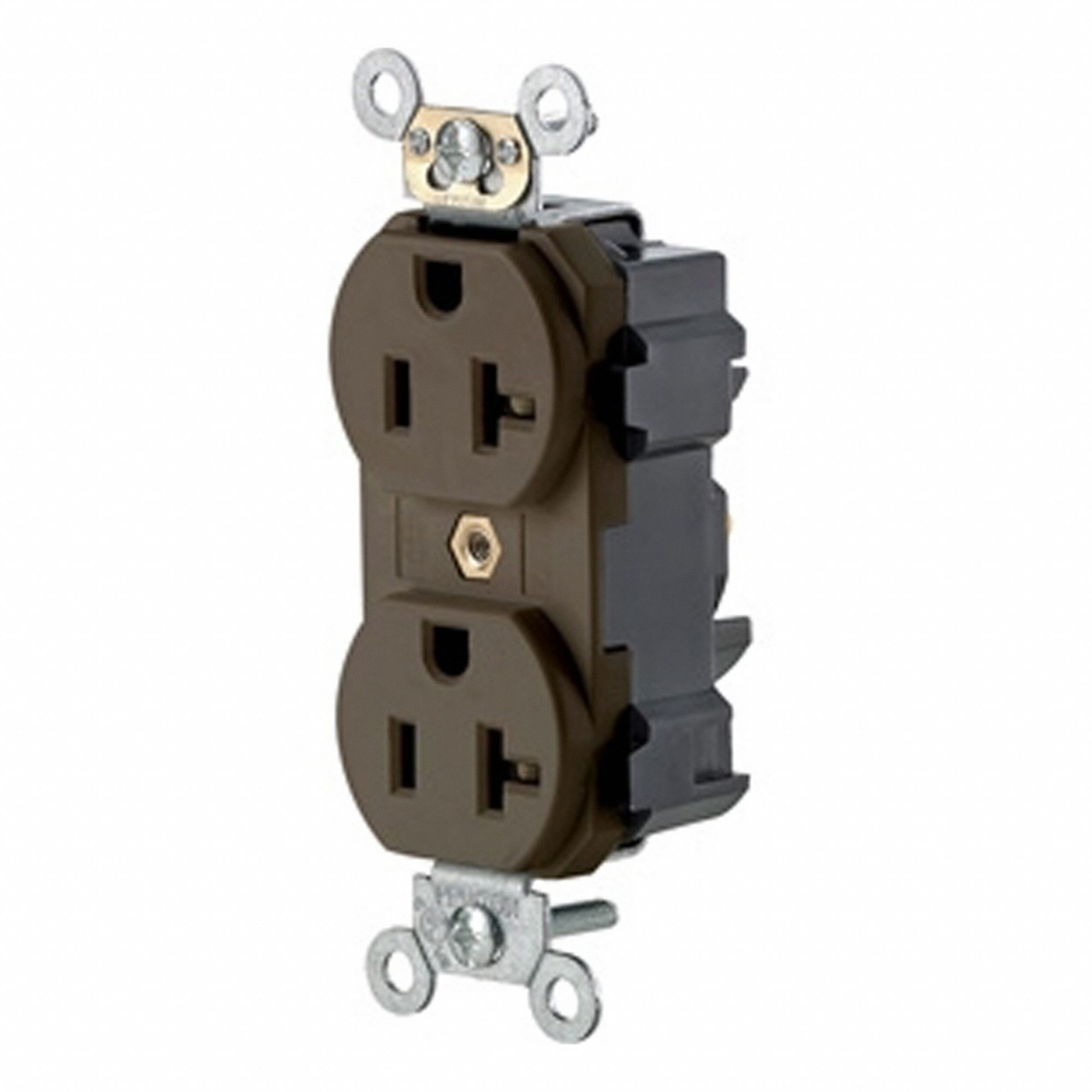 Lev-Lok Rec 20A 125V Brn